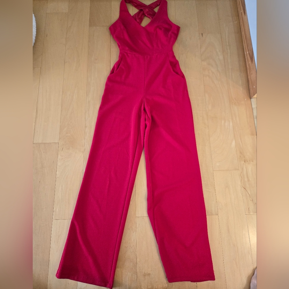 Chic Red Jumpsuit